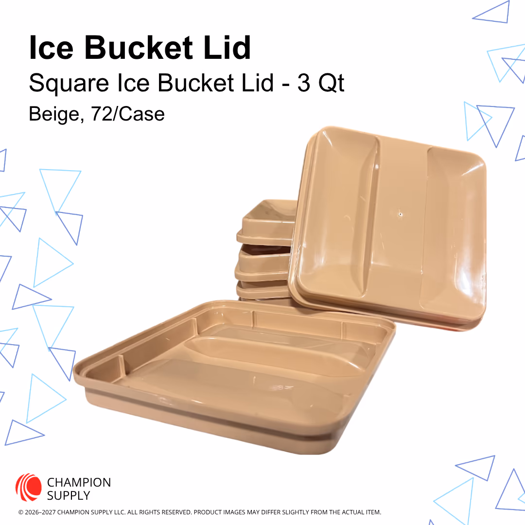 Ice Bucket Lid for 3 Qt., Square, Beige, Case of 72